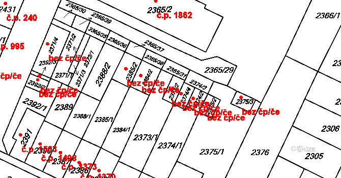 Litoměřice 41074769 na parcele st. 2373/2 v KÚ Litoměřice, Katastrální mapa