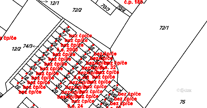 Teplice 45136769 na parcele st. 48 v KÚ Sobědruhy, Katastrální mapa