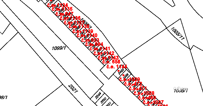 Náchod 658 na parcele st. 2992 v KÚ Náchod, Katastrální mapa