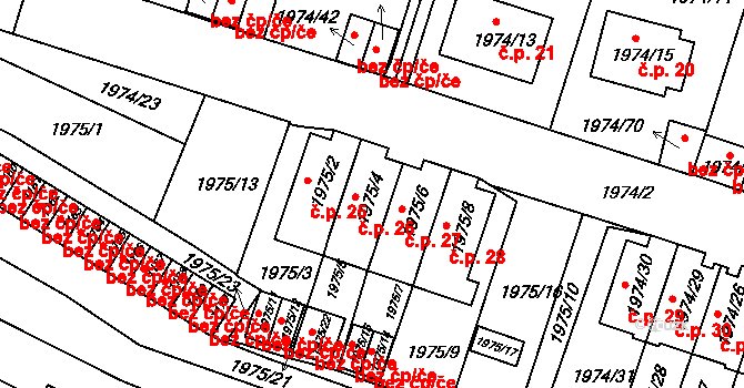Vimperk III 26, Vimperk na parcele st. 1975/4 v KÚ Vimperk, Katastrální mapa