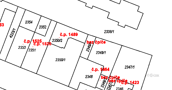 Roudnice nad Labem 102370770 na parcele st. 2349/4 v KÚ Roudnice nad Labem, Katastrální mapa
