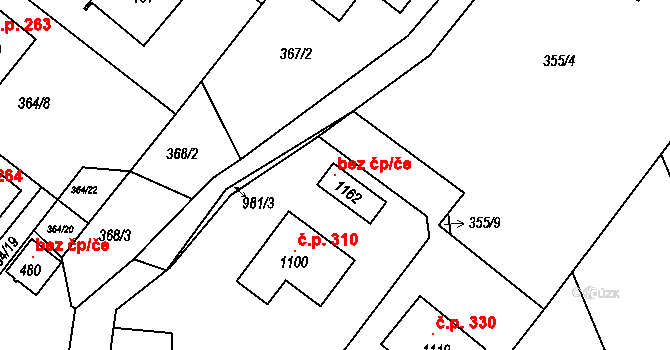 Letohrad 104528770 na parcele st. 1162 v KÚ Orlice, Katastrální mapa