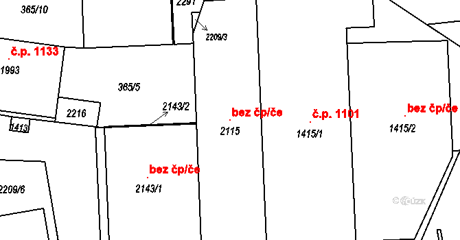 Úpice 117564770 na parcele st. 2115 v KÚ Úpice, Katastrální mapa