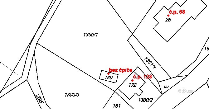 Heřmanov 48454770 na parcele st. 180 v KÚ Fojtovice u Heřmanova, Katastrální mapa