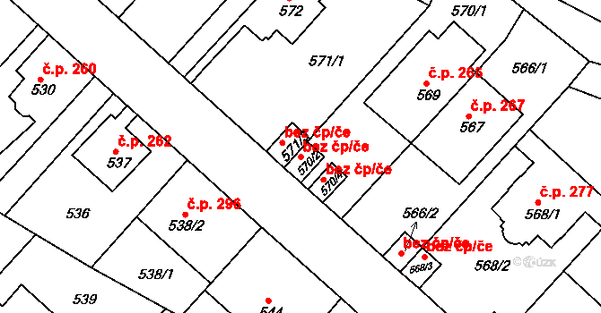 Litoměřice 48749770 na parcele st. 570/2 v KÚ Pokratice, Katastrální mapa