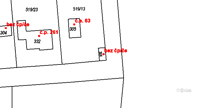 Tetín 50397770 na parcele st. 306 v KÚ Tetín u Berouna, Katastrální mapa