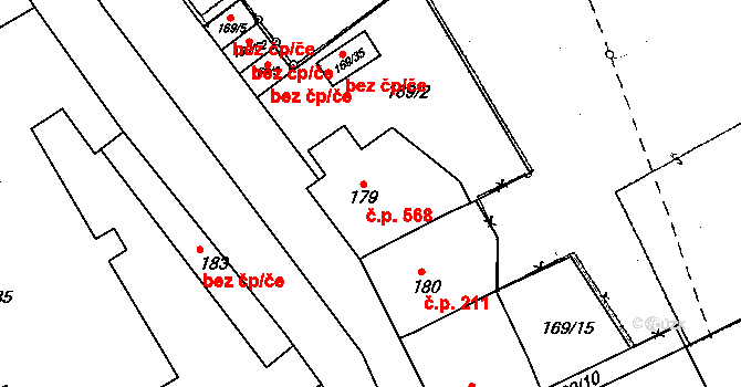 Dobšice 217 na parcele st. 179 v KÚ Dobšice u Znojma, Katastrální mapa