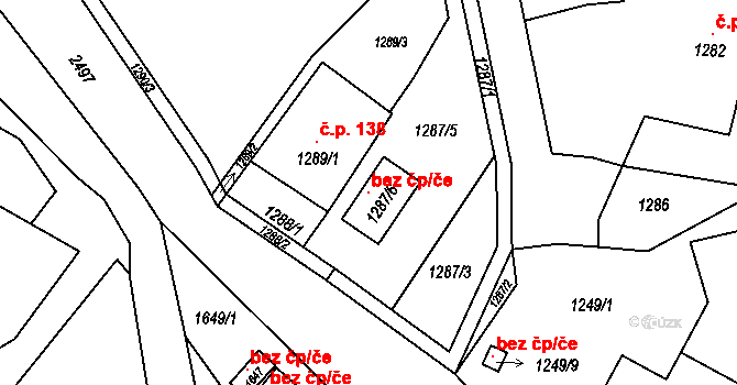 Horní Benešov 121419771 na parcele st. 1287/6 v KÚ Horní Benešov, Katastrální mapa