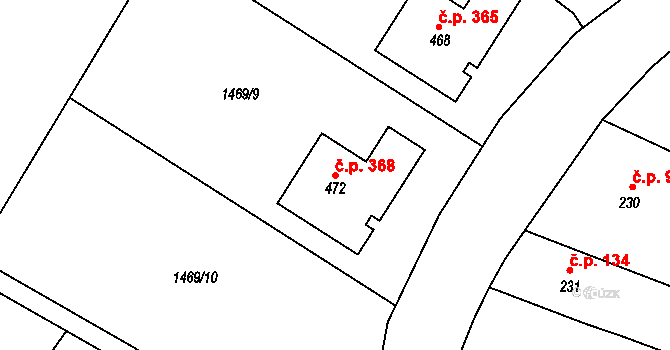 Načeradec 368, Katastrální mapa