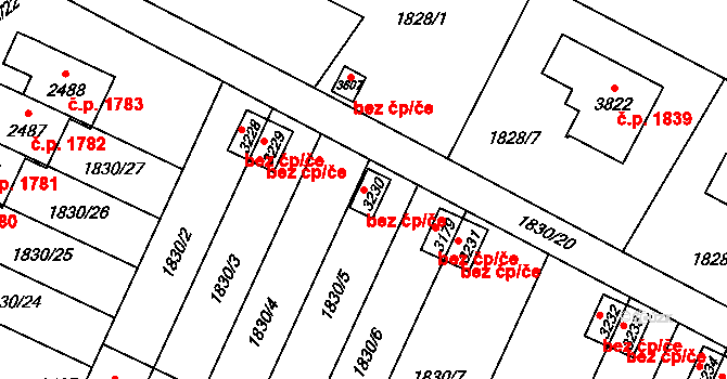 Hořice 39778771 na parcele st. 3230 v KÚ Hořice v Podkrkonoší, Katastrální mapa