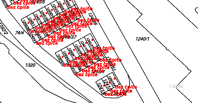 Chomutov 43017771 na parcele st. 1240/35 v KÚ Chomutov II, Katastrální mapa