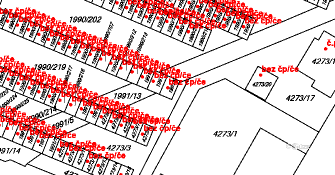 Boskovice 44067771 na parcele st. 1991/8 v KÚ Boskovice, Katastrální mapa