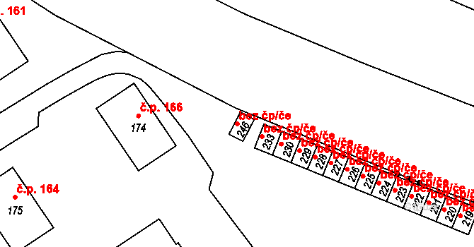 Přibyslavice 44105771 na parcele st. 246 v KÚ Přibyslavice nad Jihlavou, Katastrální mapa