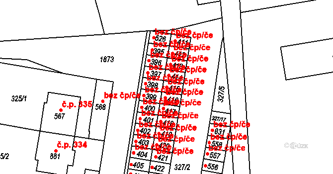 Svitavy 46544771 na parcele st. 415 v KÚ Moravský Lačnov, Katastrální mapa