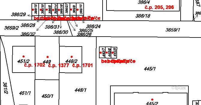 Praha 47846771 na parcele st. 445/7 v KÚ Břevnov, Katastrální mapa