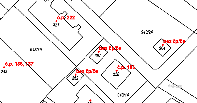 Nížkov 48451771 na parcele st. 307 v KÚ Nížkov, Katastrální mapa