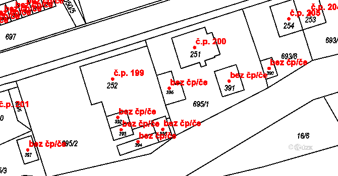 Batňovice 50475771 na parcele st. 396 v KÚ Batňovice, Katastrální mapa