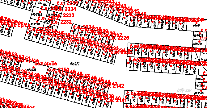 Podlesí 2224, Havířov na parcele st. 484/19 v KÚ Bludovice, Katastrální mapa