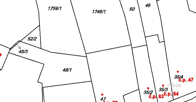 Velká 73, Milevsko na parcele st. 47 v KÚ Velká u Milevska, Katastrální mapa