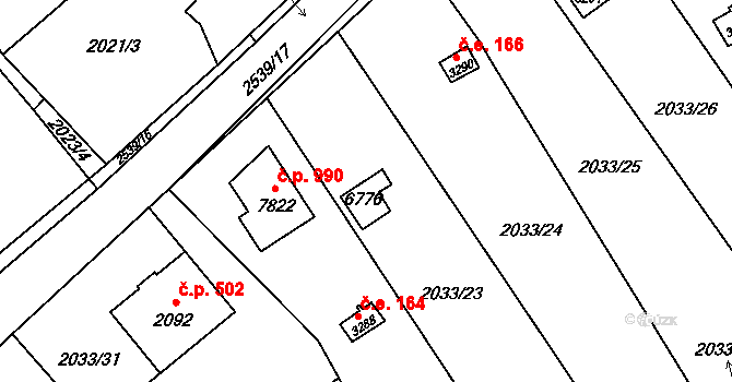 Beroun-Závodí 165, Beroun na parcele st. 3289 v KÚ Beroun, Katastrální mapa