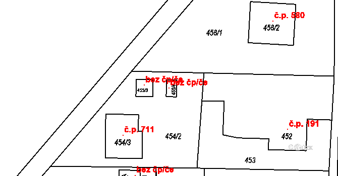 Petrovice u Karviné 105624772 na parcele st. 455/4 v KÚ Petrovice u Karviné, Katastrální mapa