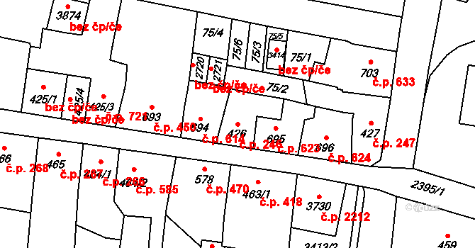 Hořice 246 na parcele st. 426 v KÚ Hořice v Podkrkonoší, Katastrální mapa