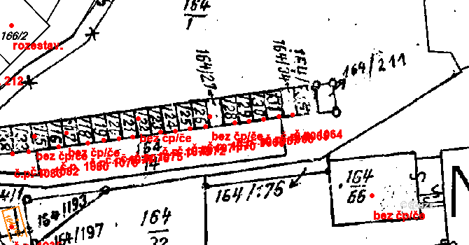 Dobšice 1068 na parcele st. 164/28 v KÚ Dobšice u Znojma, Katastrální mapa
