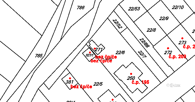 Opatovice 38788772 na parcele st. 271 v KÚ Opatovice u Hranic, Katastrální mapa