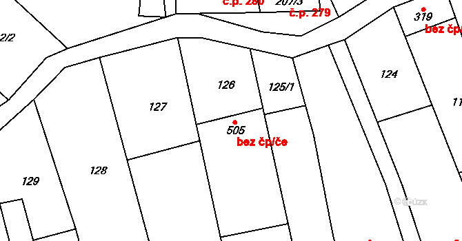 Lipov 38898772 na parcele st. 505 v KÚ Lipov, Katastrální mapa