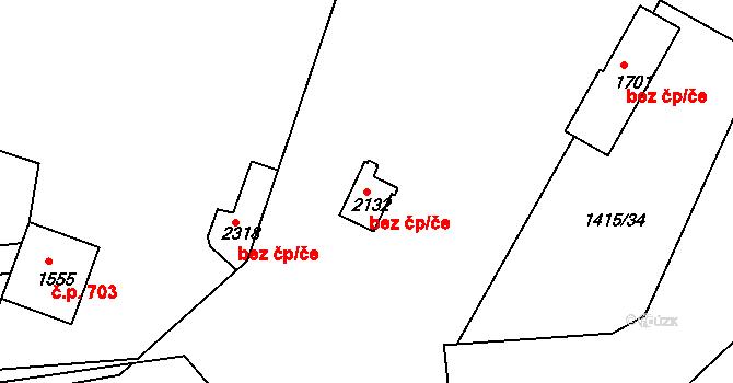 Slaný 42751772 na parcele st. 2132 v KÚ Slaný, Katastrální mapa