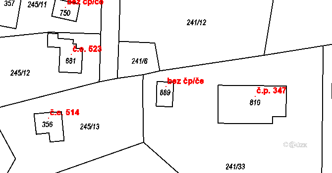 Potštejn 96600772 na parcele st. 889 v KÚ Potštejn, Katastrální mapa