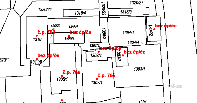 Brumov-Bylnice 38872773 na parcele st. 1302/2 v KÚ Brumov, Katastrální mapa