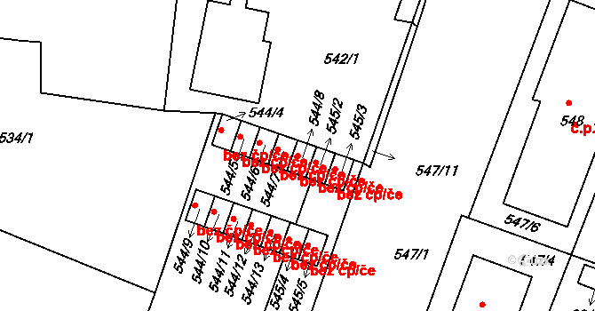 Lipůvka 42082773 na parcele st. 544/8 v KÚ Lipůvka, Katastrální mapa