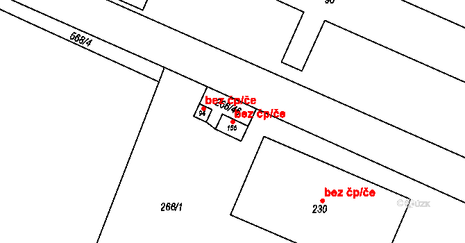 Nový Bydžov 42354773 na parcele st. 156 v KÚ Zábědov, Katastrální mapa