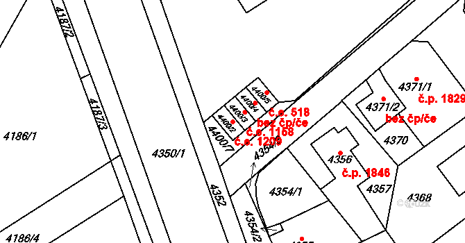 Chomutov 42904773 na parcele st. 4400/2 v KÚ Chomutov I, Katastrální mapa