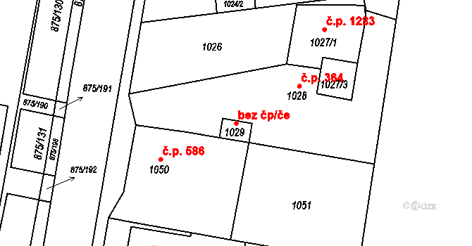 Opava 43801773 na parcele st. 1029 v KÚ Kylešovice, Katastrální mapa
