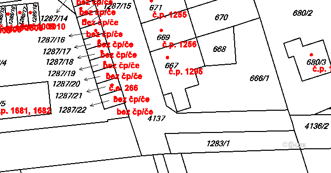 Roudnice nad Labem 47620773 na parcele st. 666/2 v KÚ Roudnice nad Labem, Katastrální mapa