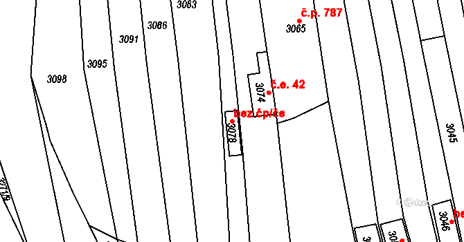 Vlčnov 50043773 na parcele st. 3078 v KÚ Vlčnov, Katastrální mapa