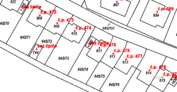 Líbeznice 50292773 na parcele st. 980 v KÚ Líbeznice, Katastrální mapa