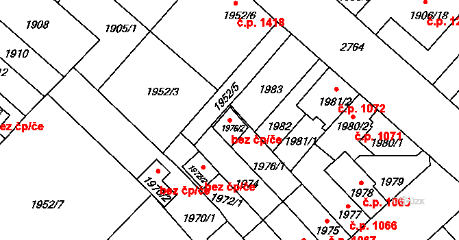 Velké Meziříčí 50338773 na parcele st. 1976/2 v KÚ Velké Meziříčí, Katastrální mapa