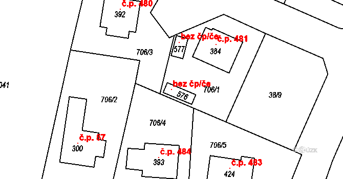 Herálec 104188774 na parcele st. 576 v KÚ Český Herálec, Katastrální mapa