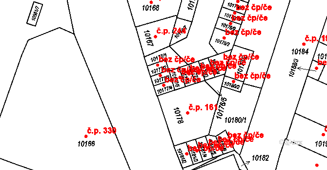 Plzeň 40042774 na parcele st. 10177/4 v KÚ Plzeň, Katastrální mapa