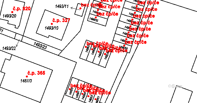 Třinec 40233774 na parcele st. 1496/53 v KÚ Třinec, Katastrální mapa