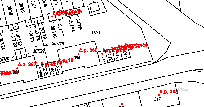 Velké Opatovice 44069774 na parcele st. 311 v KÚ Velké Opatovice, Katastrální mapa