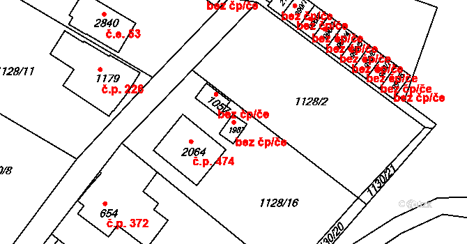 Prachatice 46170774 na parcele st. 1987 v KÚ Prachatice, Katastrální mapa