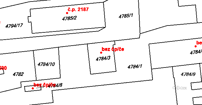 Litoměřice 47628774 na parcele st. 4784/3 v KÚ Litoměřice, Katastrální mapa