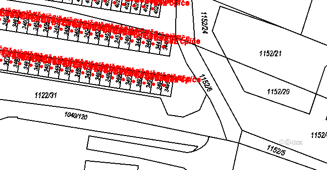 Rožnov pod Radhoštěm 47906774 na parcele st. 3495 v KÚ Rožnov pod Radhoštěm, Katastrální mapa
