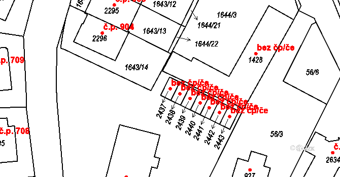 Heřmanův Městec 49028774 na parcele st. 2437 v KÚ Heřmanův Městec, Katastrální mapa