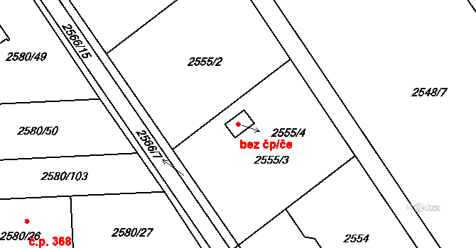 Havířov 49885774 na parcele st. 2555/4 v KÚ Dolní Suchá, Katastrální mapa