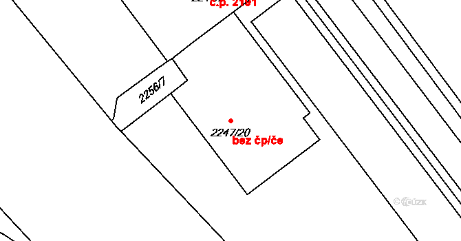 Velké Meziříčí 50416774 na parcele st. 2247/20 v KÚ Velké Meziříčí, Katastrální mapa